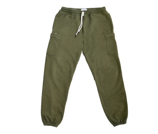 MULIT POCKET SWEAT PANTS - ARMY GREEN